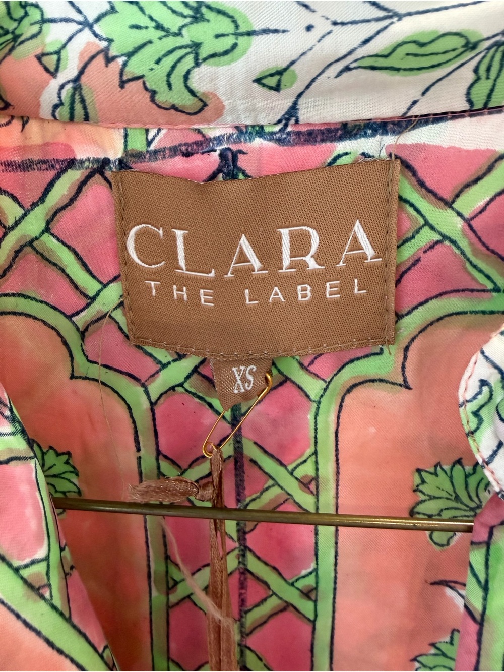 Clara The Label Cassia Floral Maxi Dress Peach Quartz XS - Picture 13 of 16